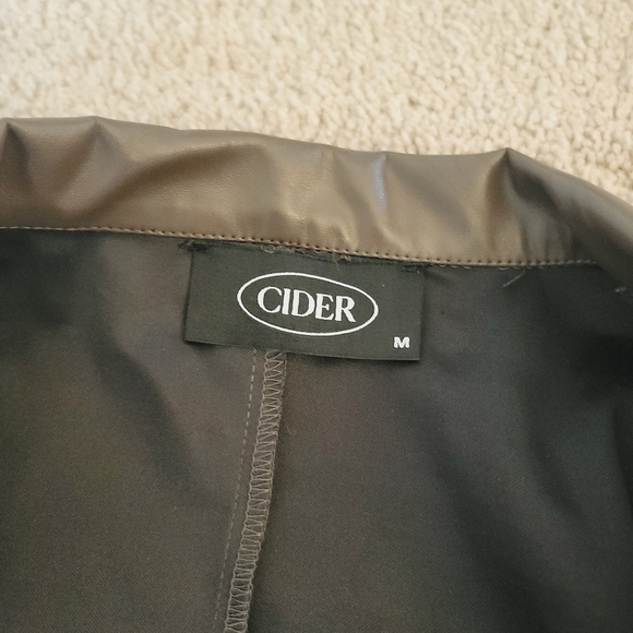 Cider Faux Leather Cut Out Blazer M - Picture 9 of 9